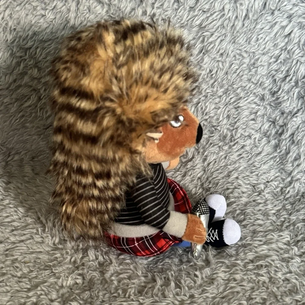 Ty Beanie Babies Ash The Porcupine Hedgehog Plush Sing Movie Toy With Microphone
